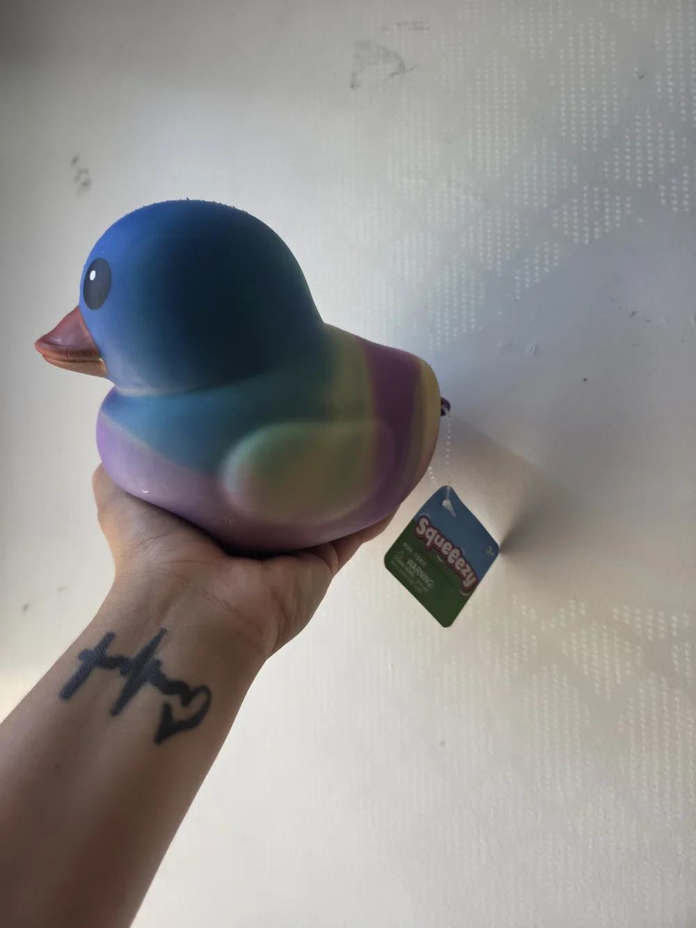 Sunny Days Jumbo Squeezy Duck – Tie-Dye Squishy Stress Relief Toy – New